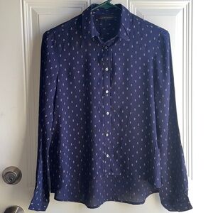 Zara Woman Navy Nautical Women's Shirt